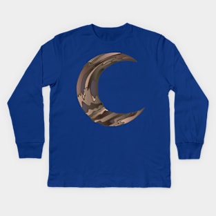 wooden crescent moon Kids Long Sleeve T-Shirt